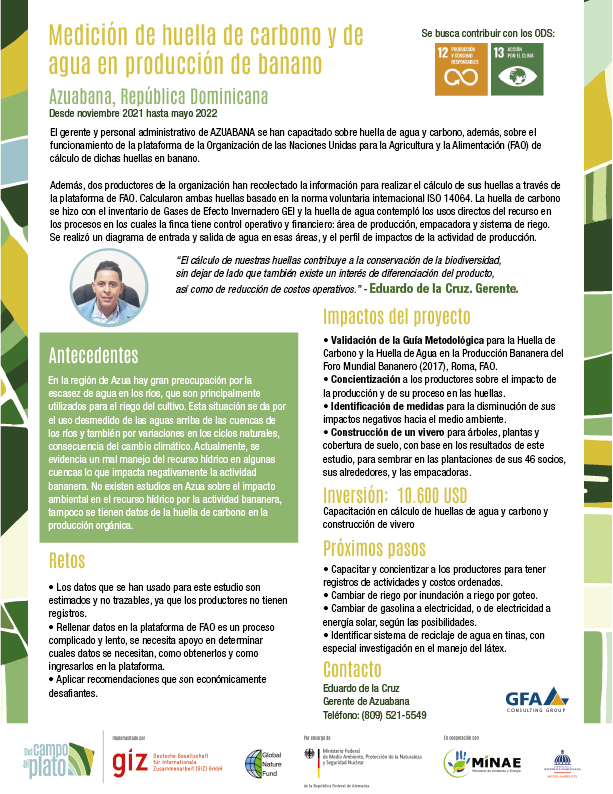 Medición de huella de carbono y agua